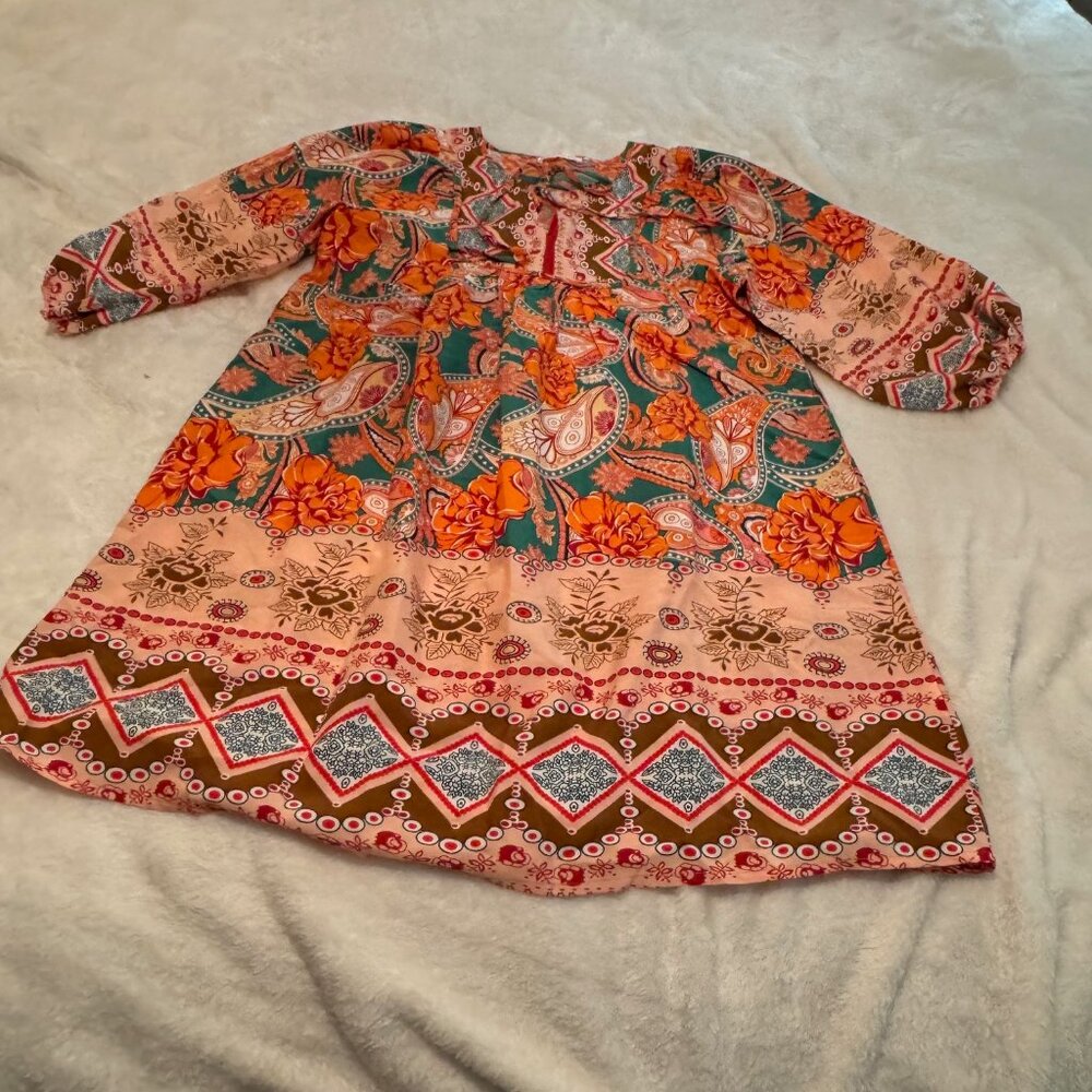 BlueTime NWT Boho Babydoll Floral Dress Size S